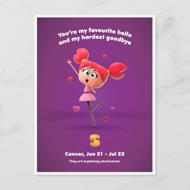 Carte de la Saint-Valentin pour Cancer  (Devant)