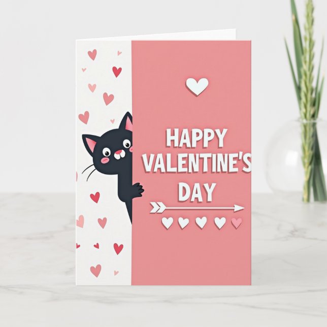 Carte de la Saint-Valentin pour chat (Devant)