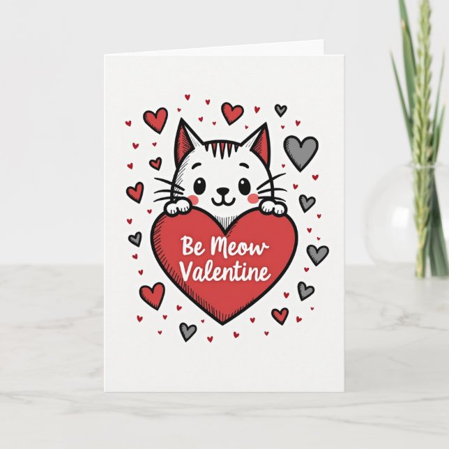 Carte de la Saint-Valentin pour chat Be Meow (Devant)