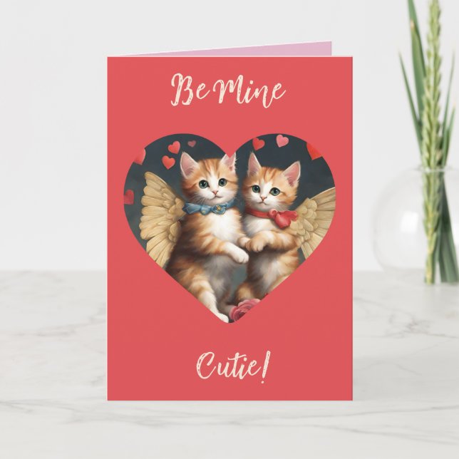 Carte de la Saint-Valentin pour chat Cupidon Mien  (Devant)