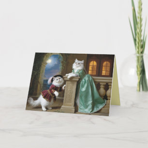 Carte de la Saint-Valentin pour chat persan blanc