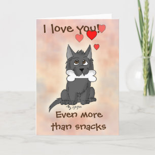 Carte de la Saint-Valentin pour chien Cairn Terrie