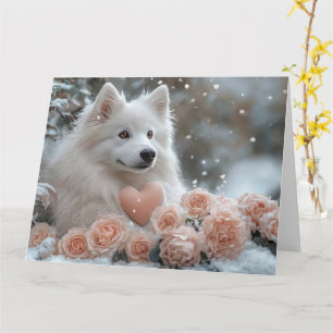 Carte de la Saint-Valentin pour chien esquimau amé