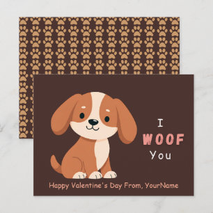 Carte de la Saint-Valentin pour chiot mignon – Je
