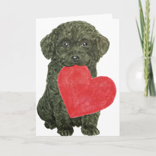 Carte de la Saint-Valentin pour chiots