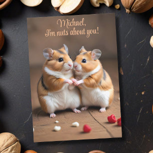 Carte de la Saint-Valentin pour couple de hamsters