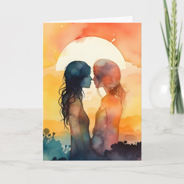 Carte de la Saint-Valentin pour couple LGBTQ (Devant)