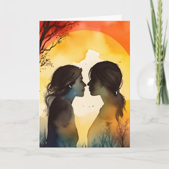 Carte de la Saint-Valentin pour couple LGBTQ Anniv (Devant)