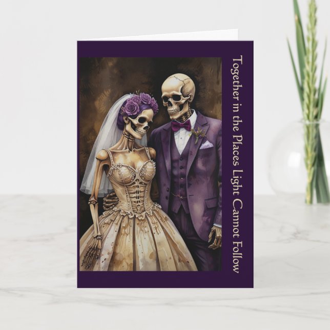 Carte de la Saint-Valentin pour couple squelette g (Devant)