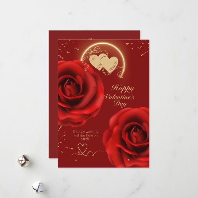 Carte de la Saint-Valentin pour couples drôles (Devant/Arrière en situation)