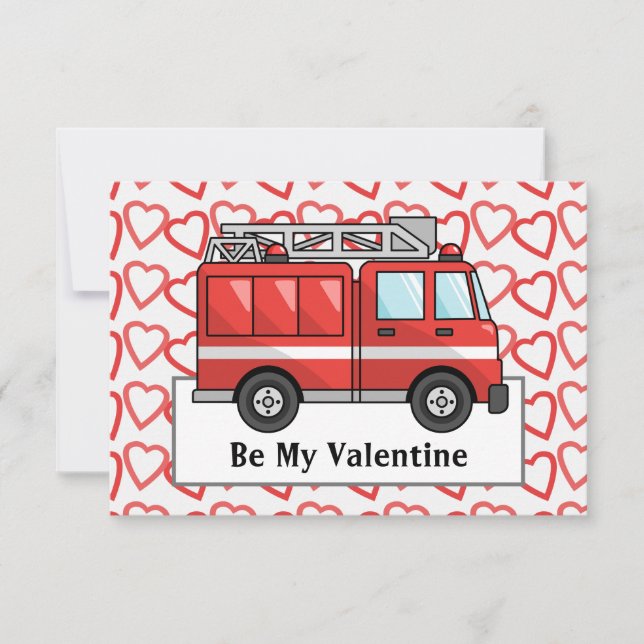 Carte de la Saint-Valentin pour enfant Camion de p (Devant)