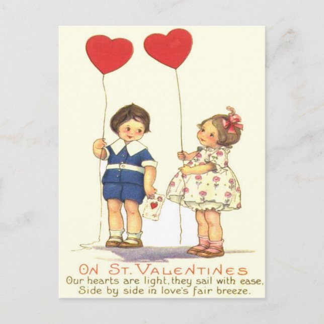 Carte de la Saint-Valentin pour enfants avec ballo (Devant)