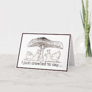 Carte de la Saint-Valentin pour escargot