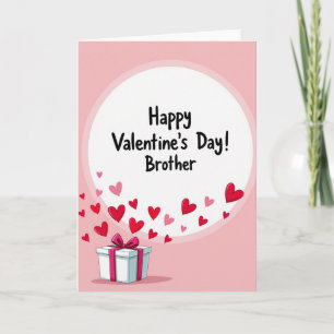 Carte de la Saint-Valentin pour frère Cœurs