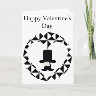 Carte de la Saint-Valentin pour gentleman