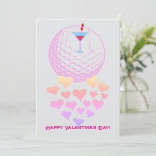 Carte de la Saint-Valentin pour golfeuse – Concept