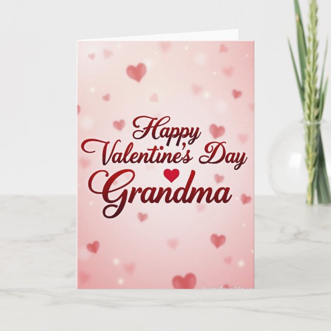 Carte de la Saint-Valentin pour grand-mère à coeur (Devant)
