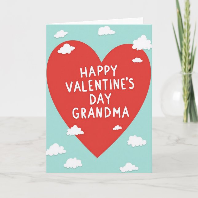 Carte de la Saint-Valentin pour grand-mère en form (Devant)