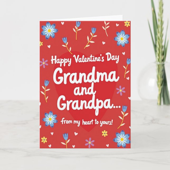 Carte de la Saint-Valentin pour grand-mère et gran (Devant)