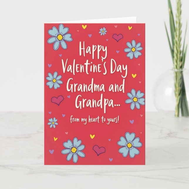 Carte de la Saint-Valentin pour grand-mère et gran (Devant)