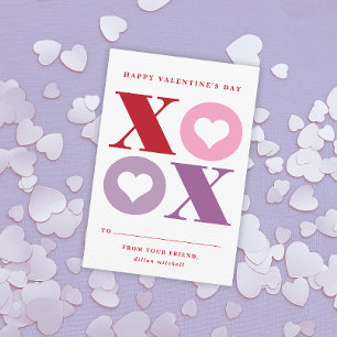 carte de la Saint-Valentin pour la classe avec cœu