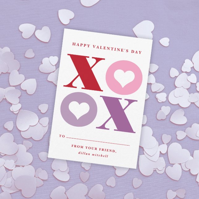 carte de la Saint-Valentin pour la classe avec cœu (Créateur téléchargé)