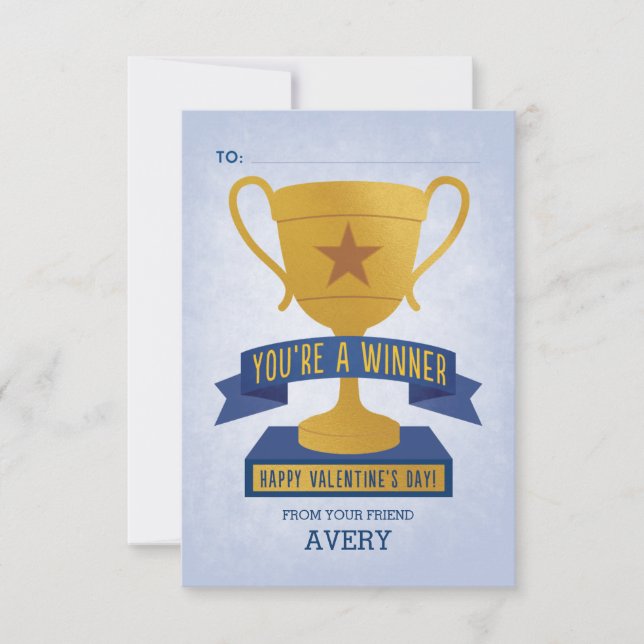 Carte de la Saint-Valentin pour la classe Trophée  (Devant)