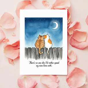 Carte de la Saint-Valentin pour l'amour d'un chat