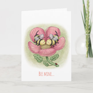 Carte de la Saint-Valentin pour les abeilles qui s