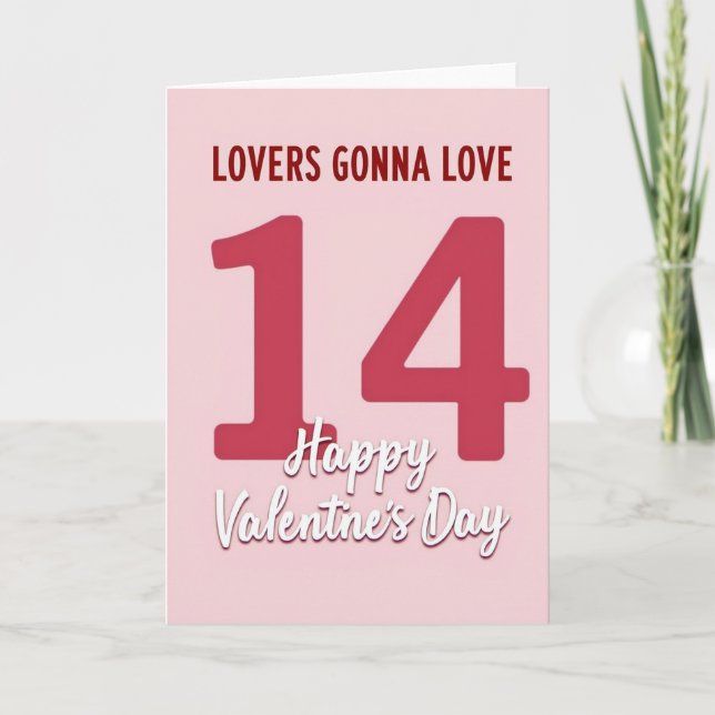 Carte de la Saint-Valentin pour les amoureux (Devant)