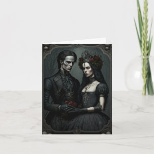 Carte de la Saint-Valentin pour les amoureux gothi