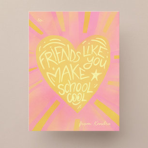 Carte de la Saint-Valentin pour les camarades de c