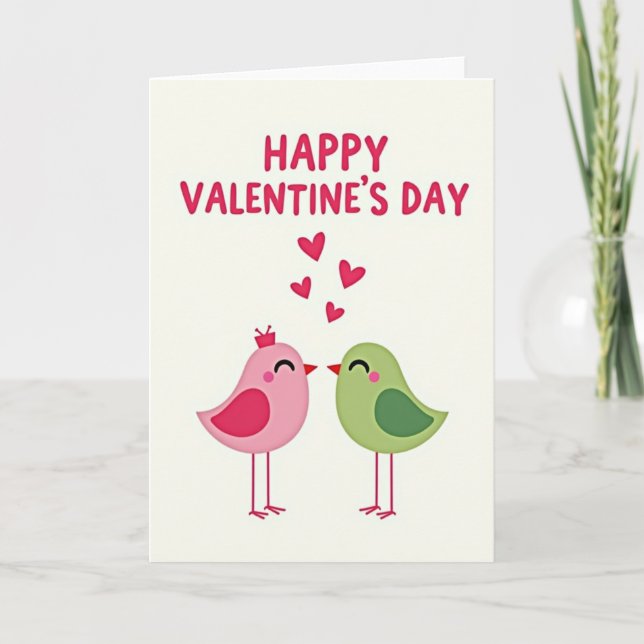 Carte de la Saint-Valentin pour les oiseaux (Devant)