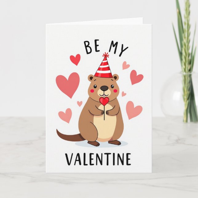 Carte de la Saint-Valentin pour loutre (Devant)