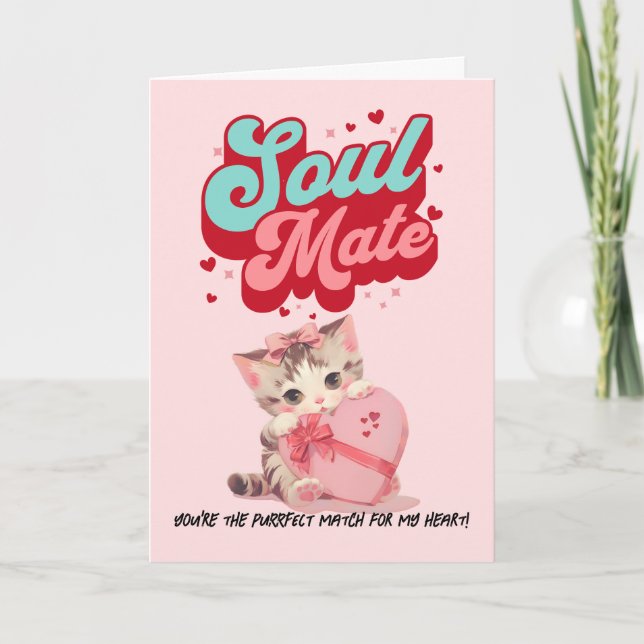 Carte de la Saint-Valentin pour maman chat parfait (Devant)