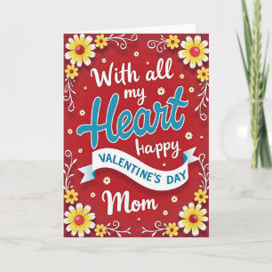 Carte de la Saint-Valentin pour maman en forme de