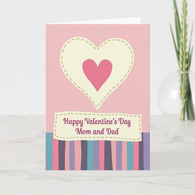 Carte de la Saint-Valentin pour maman et papa (Devant)
