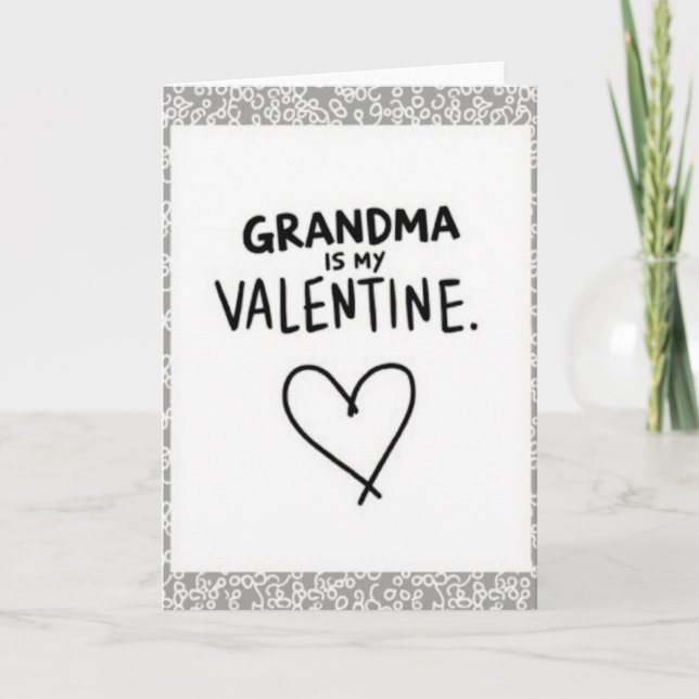 Carte de la Saint-Valentin pour Mamie (Devant)