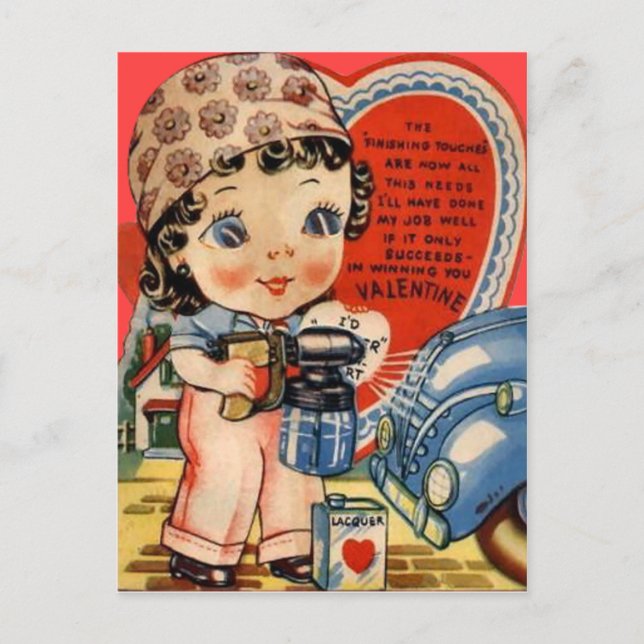 Carte de la Saint-Valentin pour mécanicien automob (Devant)