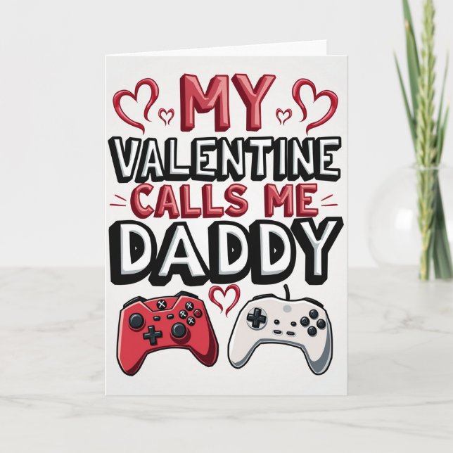 Carte de la Saint-Valentin pour Papa Gamer (Devant)