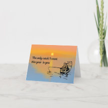 Carte de la Saint-Valentin pour pêcheur