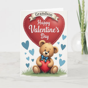 Carte de la Saint-Valentin pour petit-fils avec ou