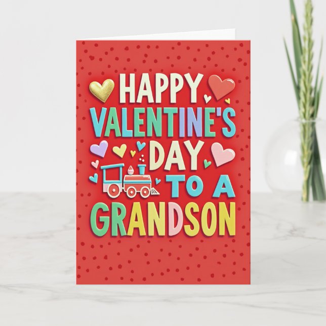 Carte de la Saint-Valentin pour petit-fils de tout (Devant)