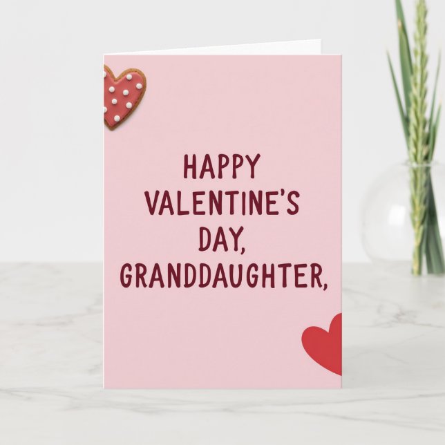 Carte de la Saint-Valentin pour petite-fille (Devant)