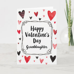 Carte de la Saint-Valentin pour petite-fille à l'a