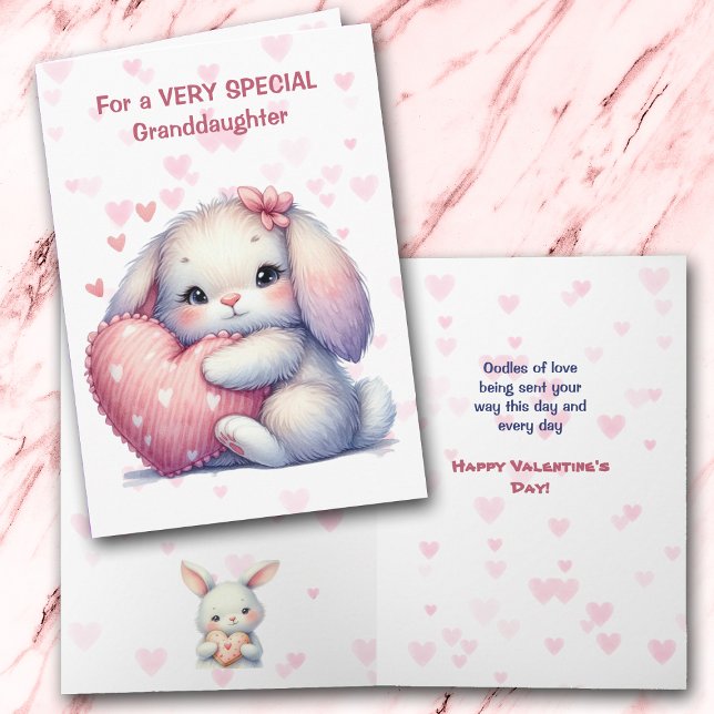 Carte de la Saint-Valentin pour petite-fille avec  (Créateur téléchargé)