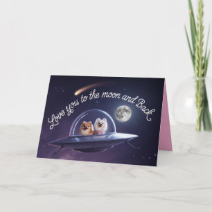 Carte de la Saint-Valentin pour Pomeranian