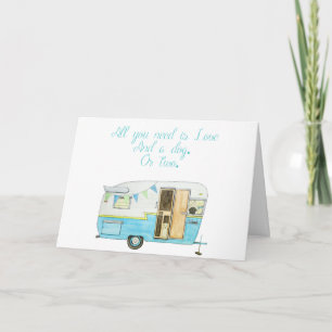 Carte de la Saint-Valentin pour remorque de campin