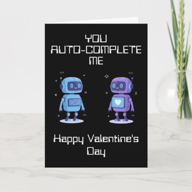 Carte de la Saint-Valentin pour robots (Devant)
