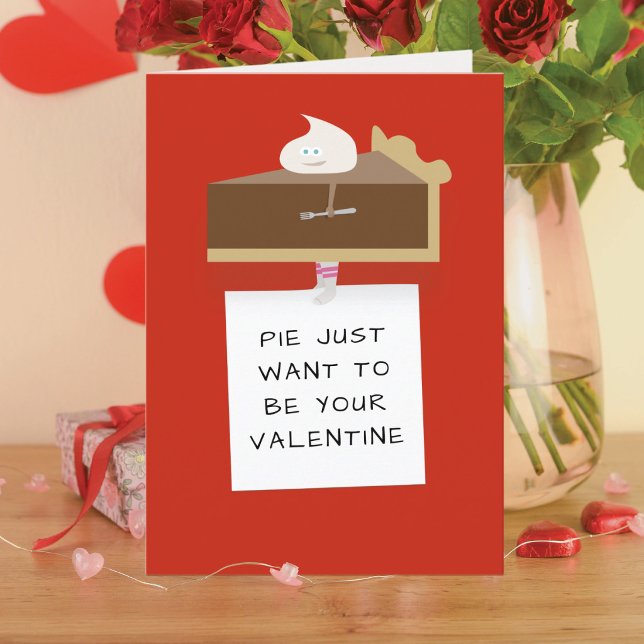Carte de la Saint-Valentin pour tarte au chocolat (Créateur téléchargé)